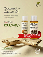Premium Coconut + Castor Oil Bundle – 100% Pure & Cold-Pressed