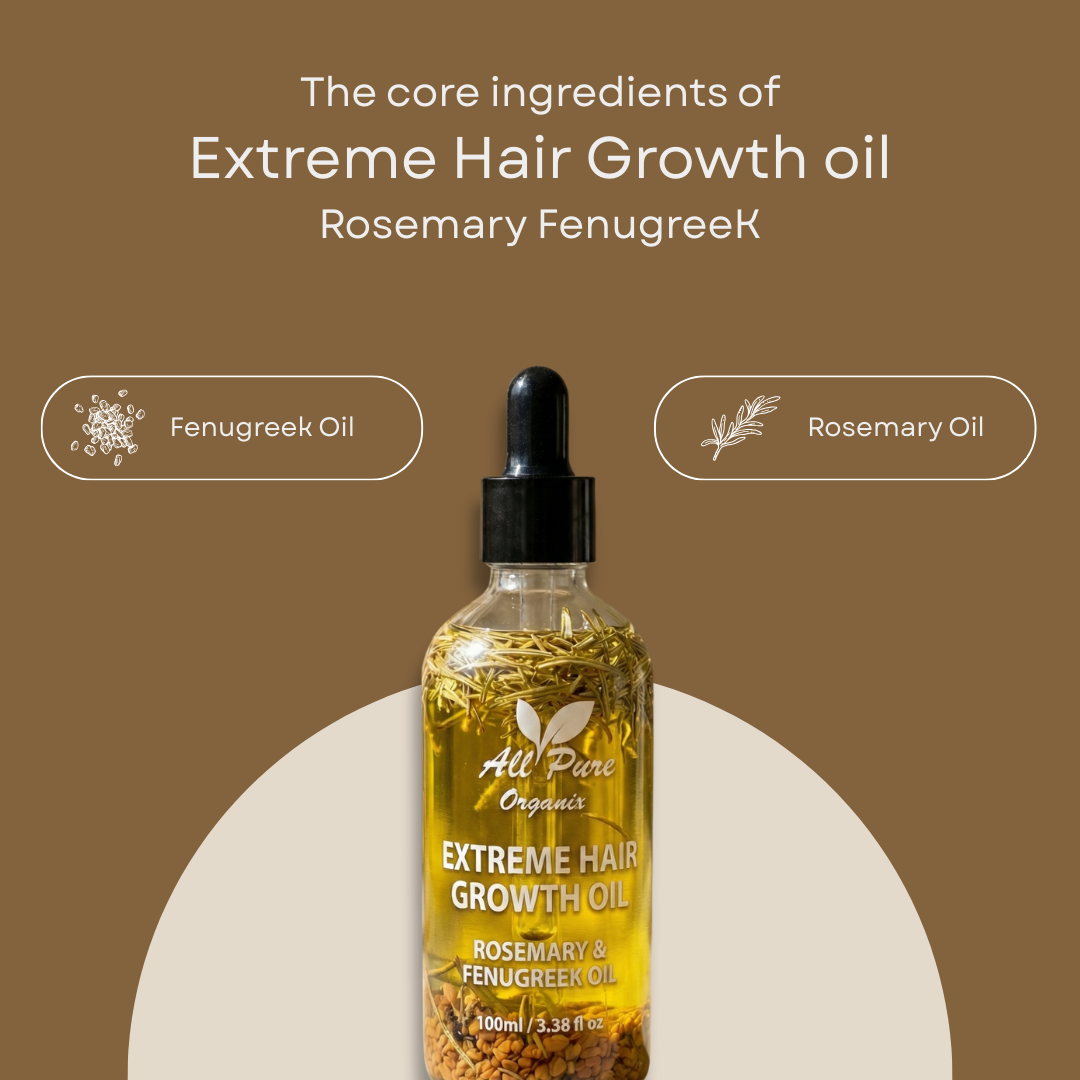 Rosemary & Fenugreek Extreme Hair Growth Oil – 100% Pure & Natural