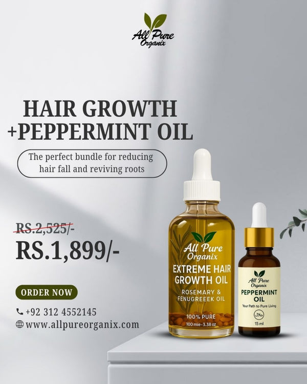 Premium Rosemary & Fenugreek Oil – 100% Pure & Cold-Pressed with Peppermint