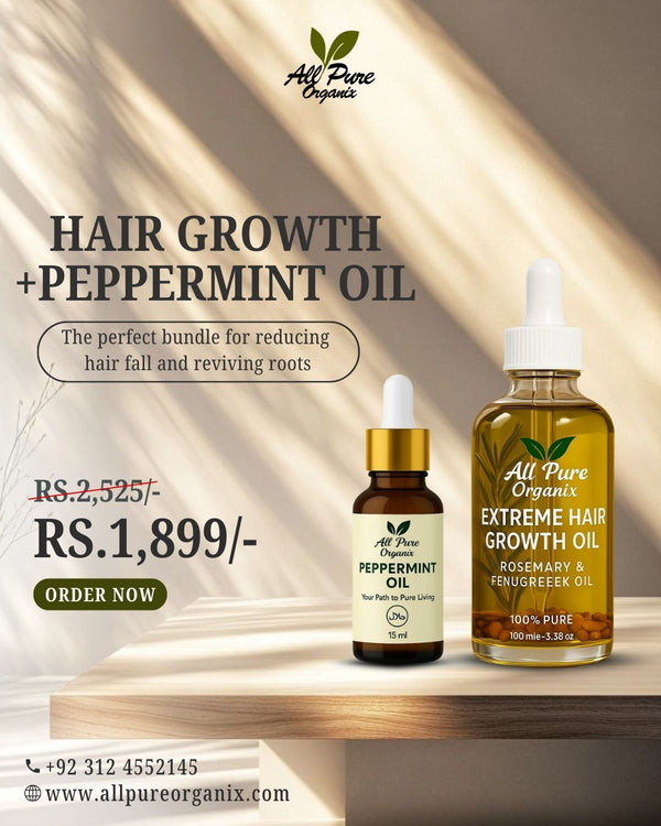 Premium Rosemary & Fenugreek Oil – 100% Pure & Cold-Pressed with Peppermint