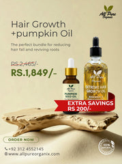 Premium Hair Growth Oil + Pumpkin Seed Oil Bundle – 100% Pure & Cold-Pressed