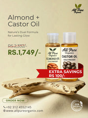 Premium Almond Oil + Castor Oil Bundle – 100% Pure & Cold-Pressed